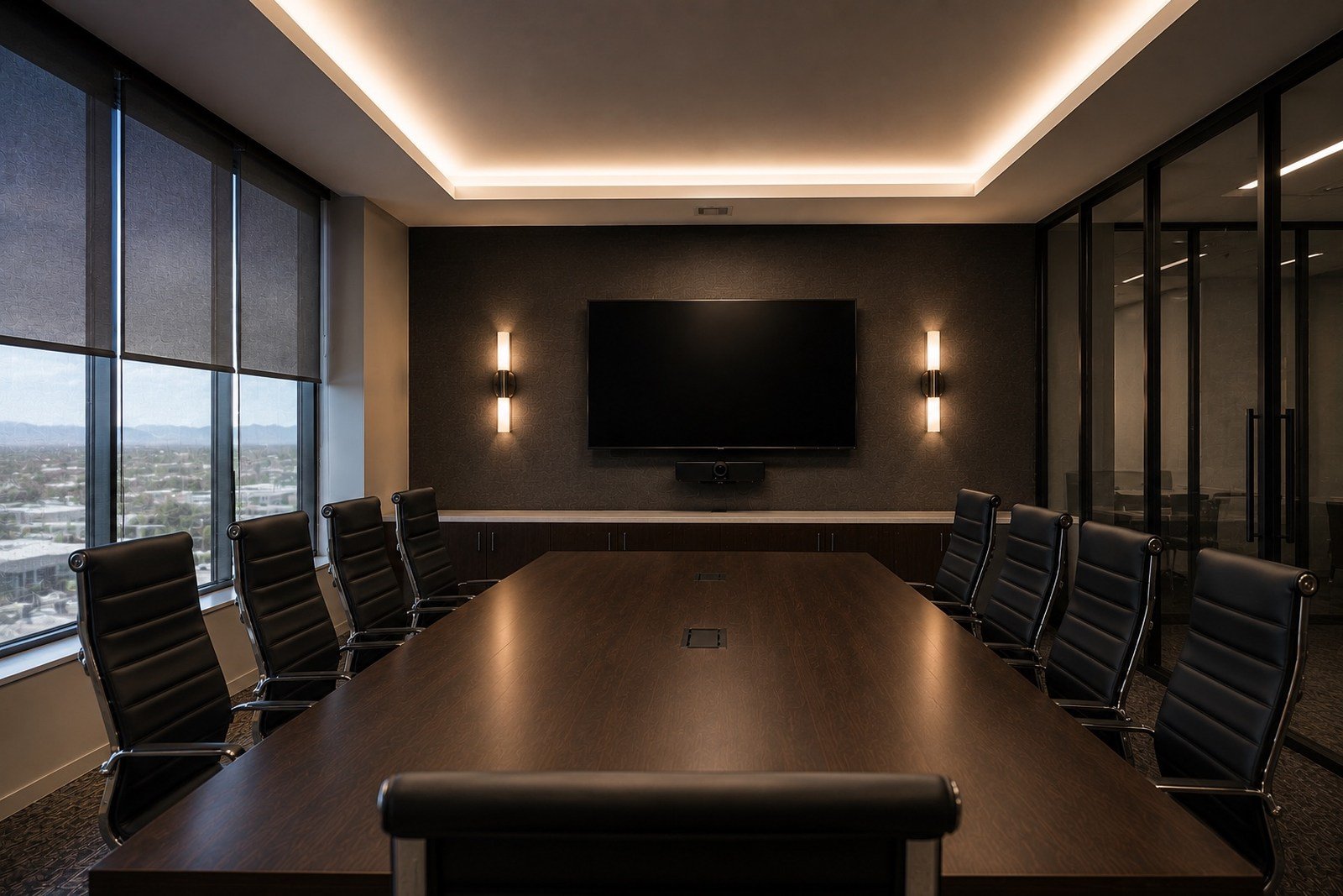 Clean conference room in a modern office